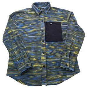 Mountain Hardwear Microchill Shirt Women's M Nitric Blue Stria Print NWT